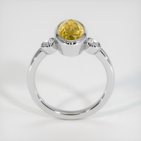 2.92 Ct. Golden Yellow Precious Topaz Ring, Platinum 950 3