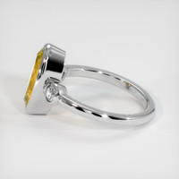 2.92 Ct. Golden Yellow Precious Topaz Ring, Platinum 950 4