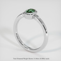 0.65 Ct. Gemstone Ring, Platinum 950 2