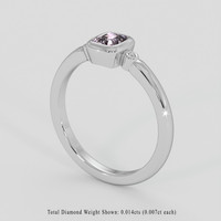 0.50 Ct. Pink Sapphire Ring, Platinum 950 2