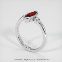 1.13 Ct. Ruby Ring, Platinum 950 2