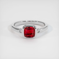 1.37 Ct. Ruby Ring, Platinum 950 1