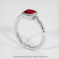 1.37 Ct. Ruby Ring, Platinum 950 2