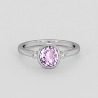 1.37 Ct. Pinkish Purple Sapphire Ring, Platinum 950 1