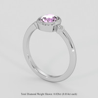 1.37 Ct. Pinkish Purple Sapphire Ring, Platinum 950 2