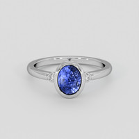 1.68 Ct. Blue Sapphire Ring, Platinum 950 1