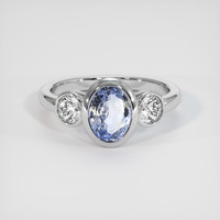 1.79 Ct. Bi Color Sapphire Ring, Platinum 950 1