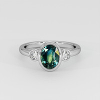 2.00 Ct. Bi Color Sapphire Ring, Platinum 950 1