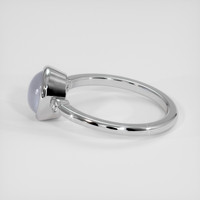 3.94 Ct. Bluish Grey Sapphire Ring, Platinum 950 4