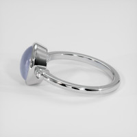 5.21 Ct. Greyish Blue Sapphire Ring, Platinum 950 4