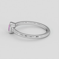 0.63 Ct. Purplish Pink Sapphire Ring, Platinum 950 4