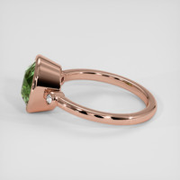 4.07 Ct. Green Zircon Ring, 14K Rose Gold 4