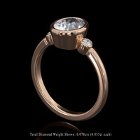 1.40 Ct. Gemstone Ring, 14K Rose Gold 2