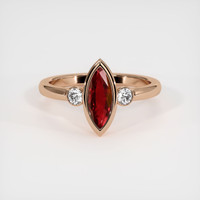 1.13 Ct. Ruby Ring, 14K Rose Gold 1