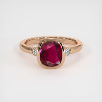 2.92 Ct. Ruby Ring, 14K Rose Gold 1