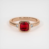 1.37 Ct. Ruby Ring, 14K Rose Gold 1