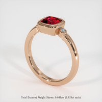 1.37 Ct. Ruby Ring, 14K Rose Gold 2