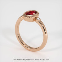 1.07 Ct. Ruby Ring, 14K Rose Gold 2