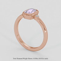 1.10 Ct. Purple Sapphire Ring, 14K Rose Gold 2