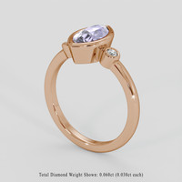 1.76 Ct. Purple Sapphire Ring, 14K Rose Gold 2