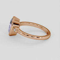 1.76 Ct. Purple Sapphire Ring, 14K Rose Gold 4