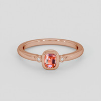 0.42 Ct. Padparadscha Sapphire Ring, 14K Rose Gold 1
