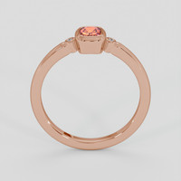 0.42 Ct. Padparadscha Sapphire Ring, 14K Rose Gold 3