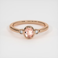 0.68 Ct. Sapphire Ring, 14K Rose Gold 1