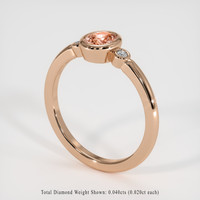 0.68 Ct. Sapphire Ring, 14K Rose Gold 2