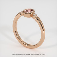 0.55 Ct. Sapphire Ring, 14K Rose Gold 2