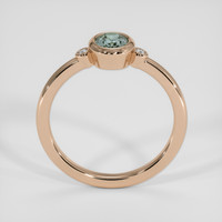 0.59 Ct. Bluish Green Sapphire Ring, 14K Rose Gold 3