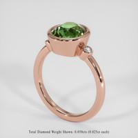 4.07 Ct. Green Zircon Ring, 18K Rose Gold 2