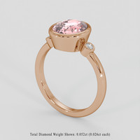 3.37 Ct. Padparadscha Sapphire Ring, 18K Rose Gold 2