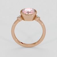 3.37 Ct. Padparadscha Sapphire Ring, 18K Rose Gold 3