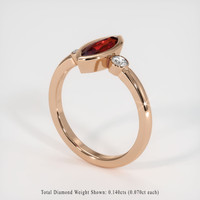 1.13 Ct. Ruby Ring, 18K Rose Gold 2