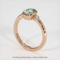 0.99 Ct. Sapphire Ring, 18K Rose Gold 2