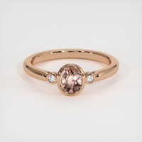 0.55 Ct. Sapphire Ring, 18K Rose Gold 1