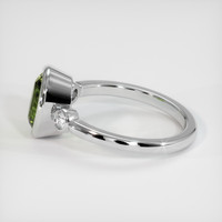 1.66 Ct. Green Tourmaline Ring, 10K White Gold 4