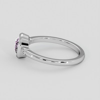 1.37 Ct. Pinkish Purple Sapphire Ring, 10K White Gold 4