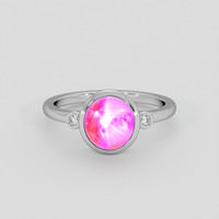 2.25 Ct. Pink Sapphire Ring, 10K White Gold 1