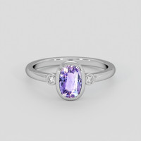 1.40 Ct. Bluish Purple Sapphire Ring, 10K White Gold 1