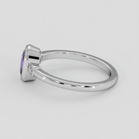1.40 Ct. Bluish Purple Sapphire Ring, 10K White Gold 4