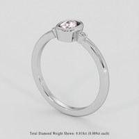 0.65 Ct. Bi Color / Parti Sapphire Ring, 10K White Gold 2