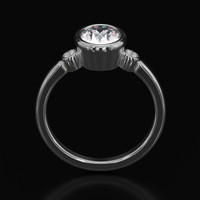 1.40 Ct. Gemstone Ring, 14K White Gold 3