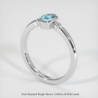0.31 Ct. Gemstone Ring, 14K White Gold 2