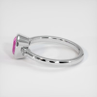 1.51 Ct. Pink Sapphire Ring, 14K White Gold 4