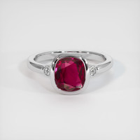 2.92 Ct. Ruby Ring, 14K White Gold 1