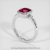 2.92 Ct. Ruby Ring, 14K White Gold 2