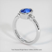 1.53 Ct. Sapphire Ring, 14K White Gold 2