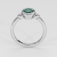 2.00 Ct. Bluish Green Sapphire Ring, 14K White Gold 3